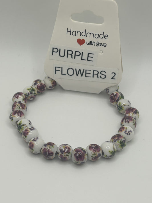 Purple Flowers 2 Bracelet