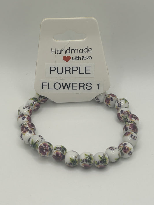 Purple Flowers 1 Bracelet