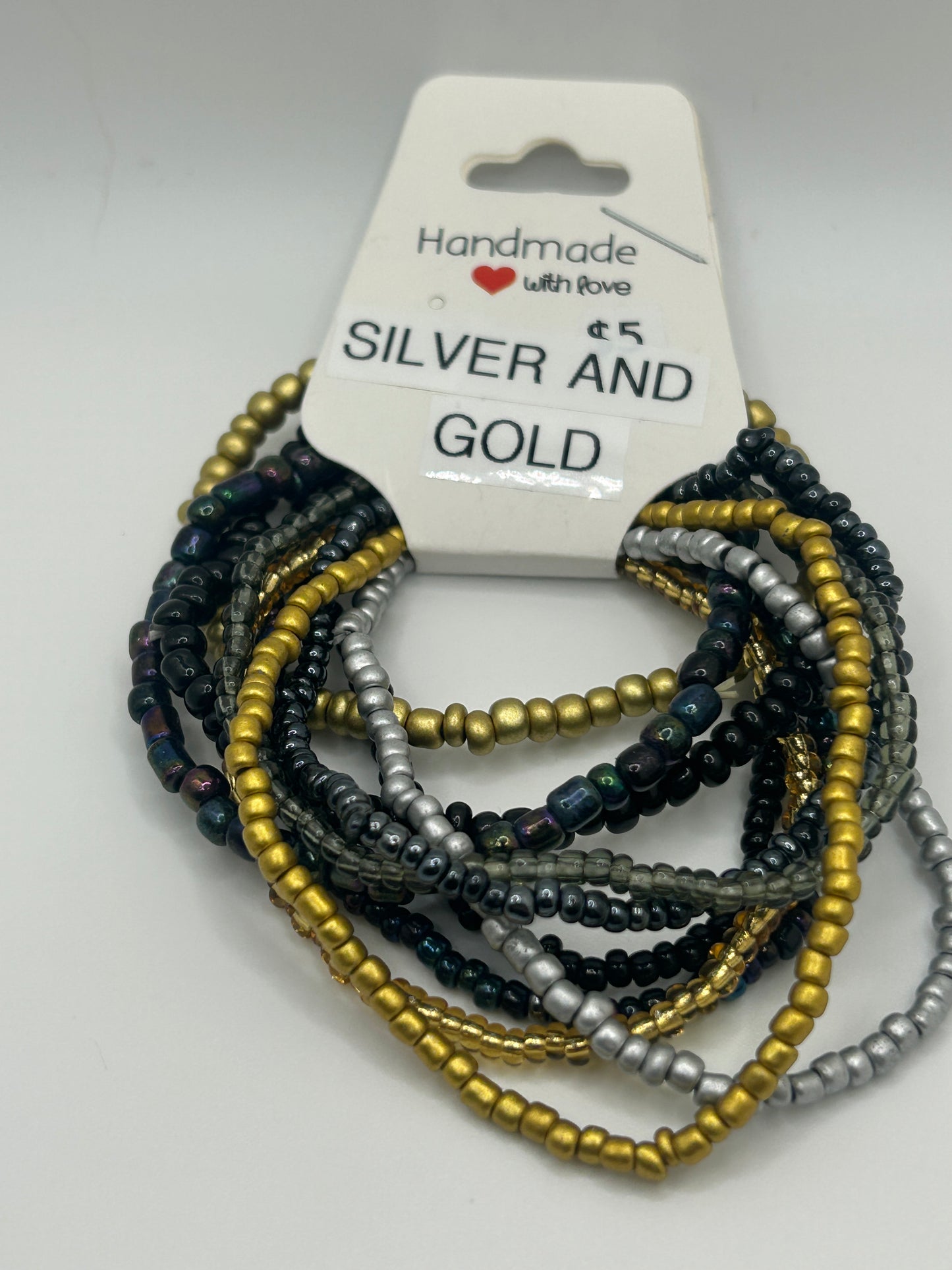Silver and Gold Bracelets