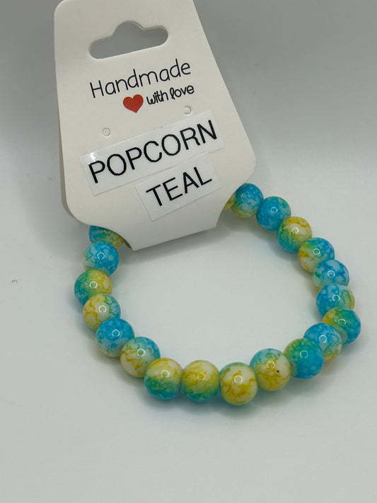 Popcorn Teal Bracelet