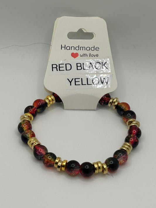 Red, Black and Yellow Bracelet
