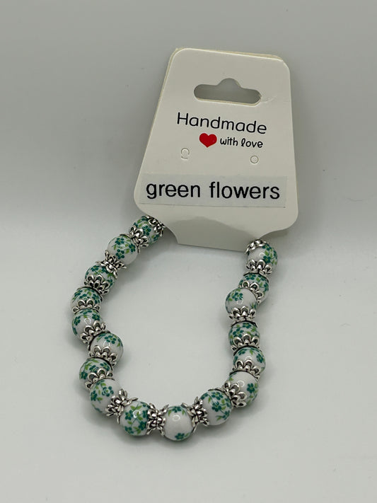 Green Flowers Bracelet