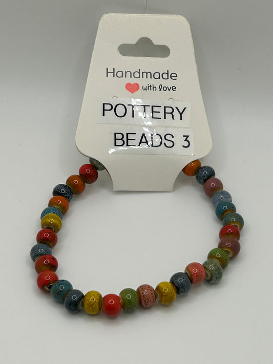 Pottery Beads 3 Bracelet