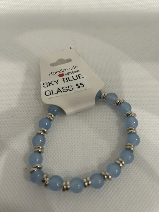 Sky Blue Glass Beads