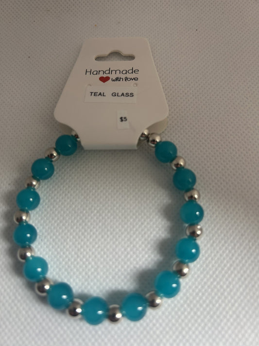 Teal Glass Beads