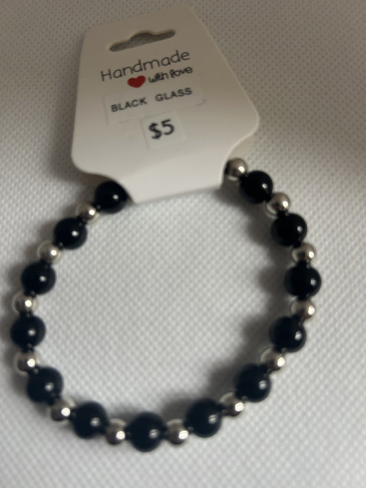 Black Glass Beads