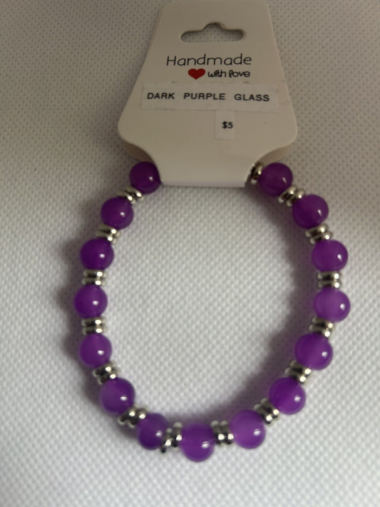 Dark Purple Glass Beads