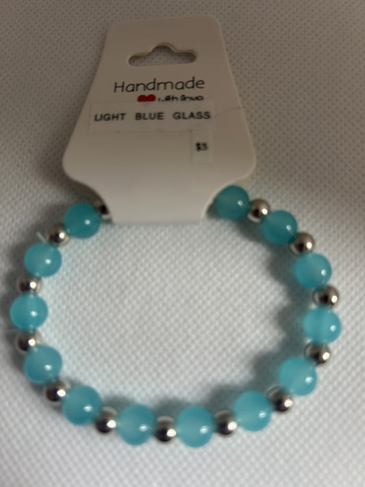 Light Blue Glass Beads
