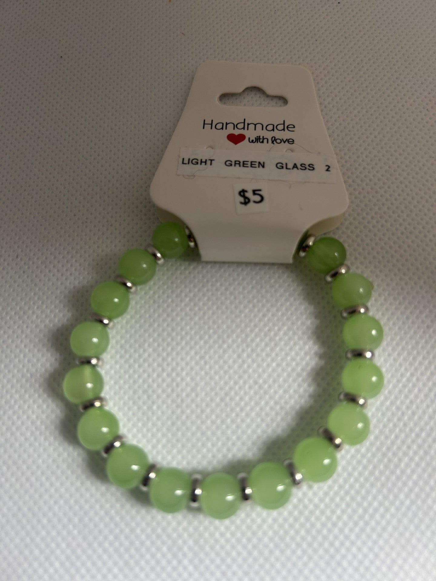 Light Green Glass Beads