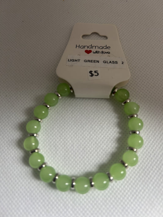 Light Green Glass Beads