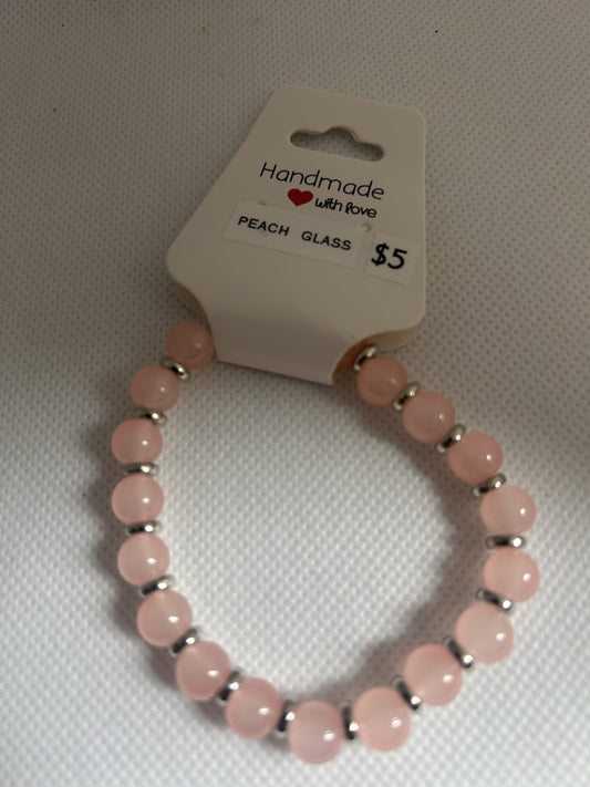 Peach Glass Beads