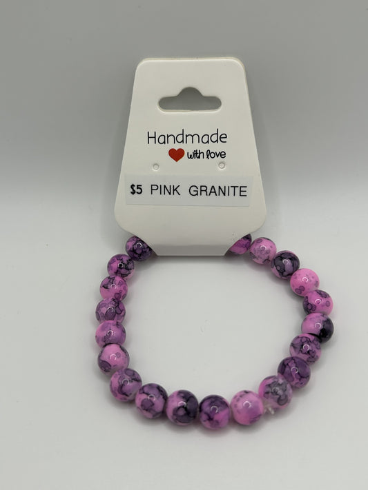 Pink Granite Bracelet