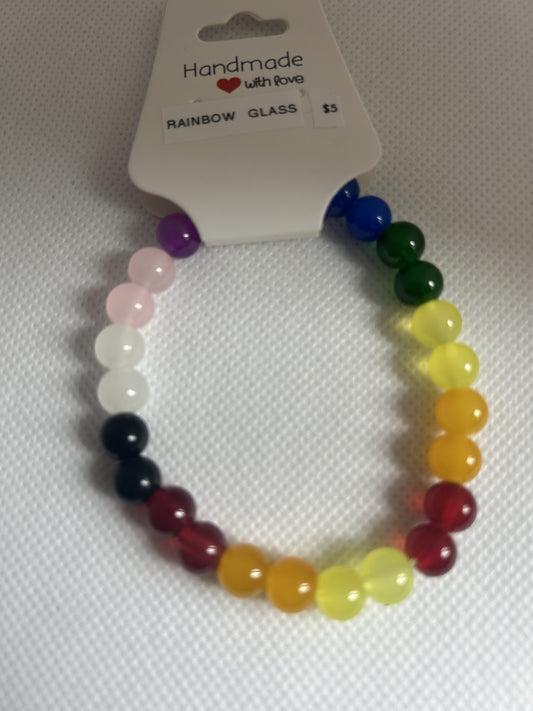 Rainbow Glass Beads