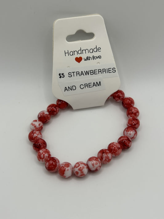 Strawberries and cream Bracelet