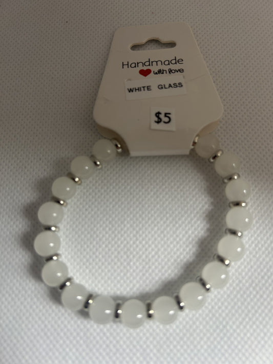 White Glass Beads